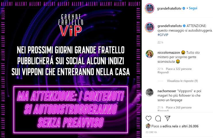 Grande Fratello Vip, Deianira Marzano pubblica i nomi dei