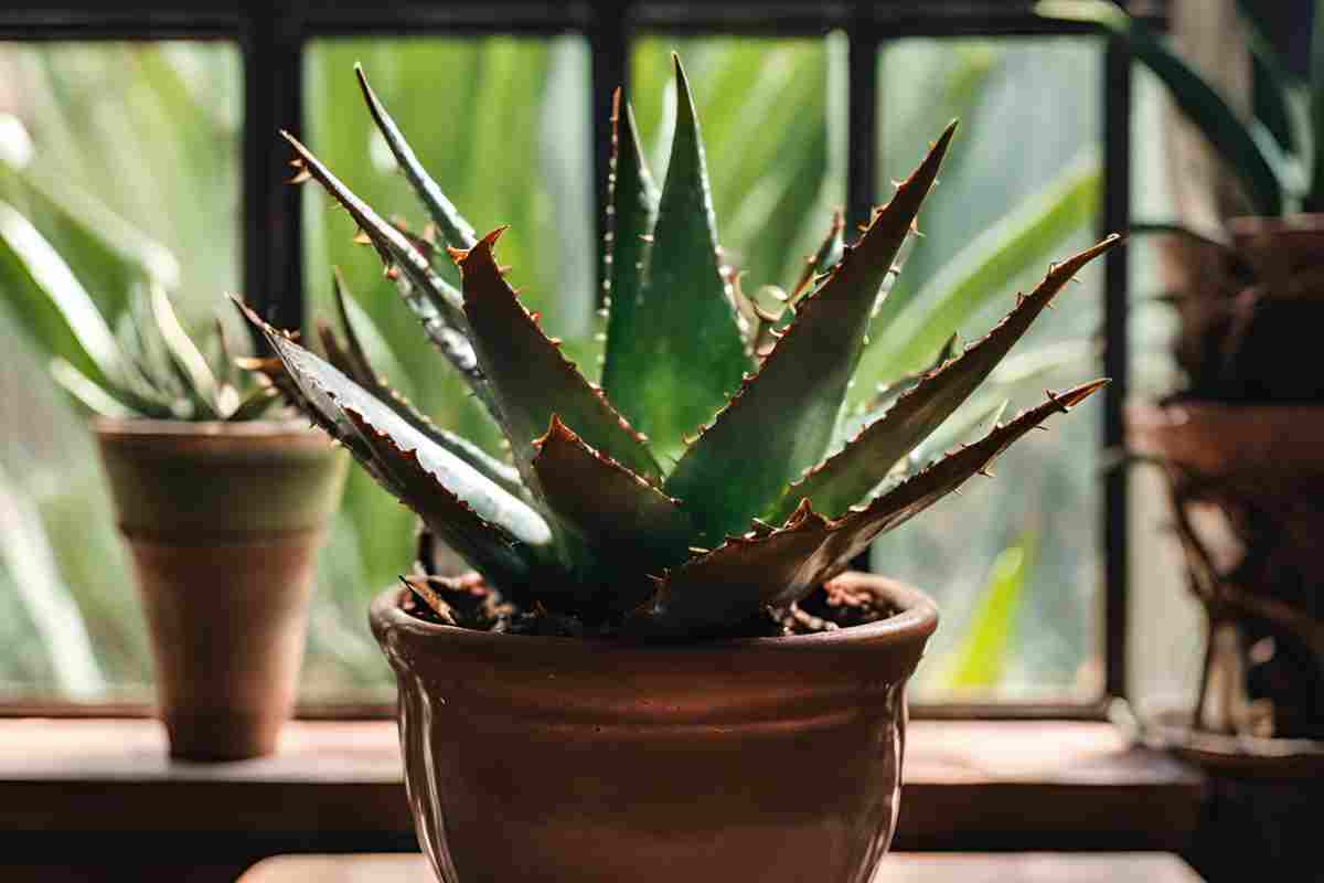 aloe vera foglie marroni