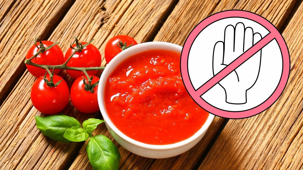 Passata di pomodoro non mangiare