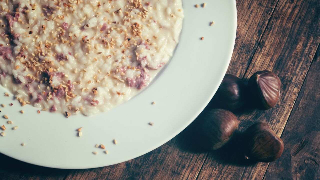 risotto castagne salsiccia