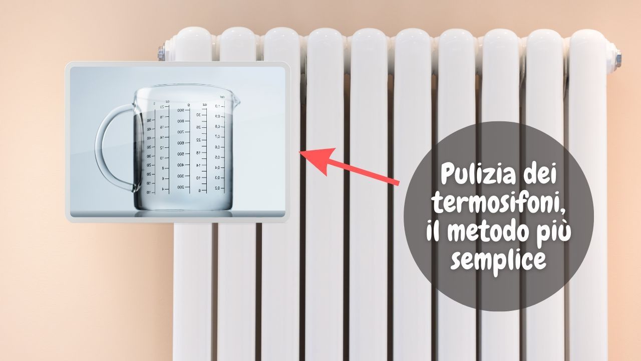 pulire sporco termosifoni