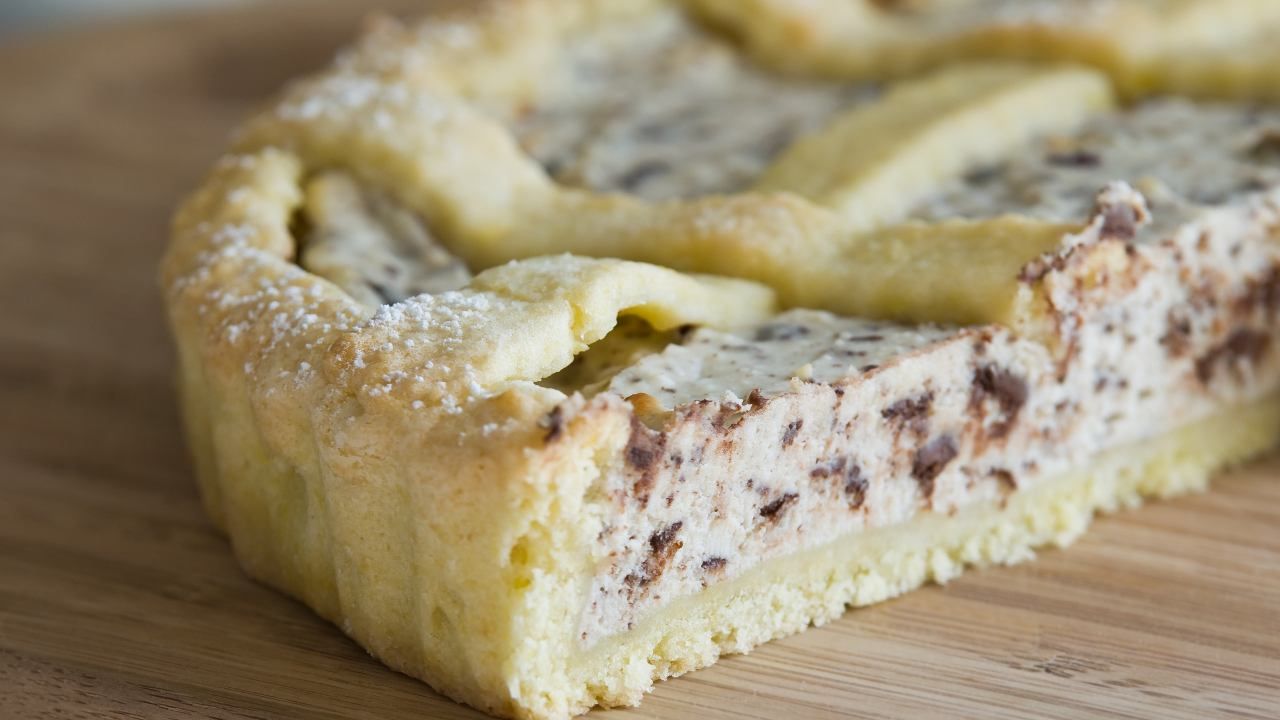 icetta crostata ricotta gocce cioccolato