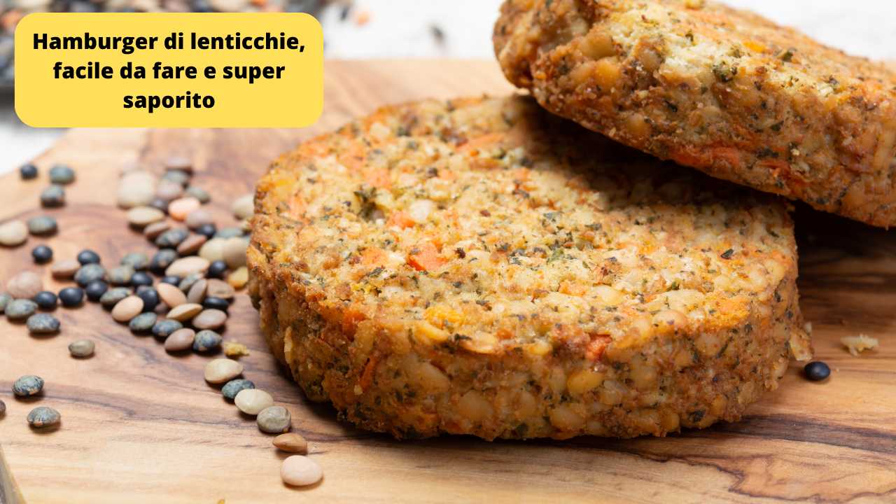 fare hamburger in casa con lenticchie