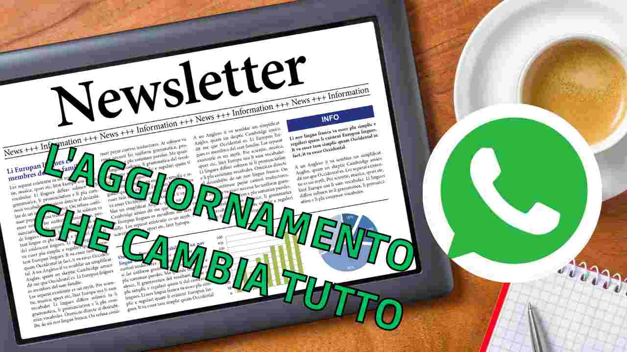 whatsapp newsletter aggiornamento update