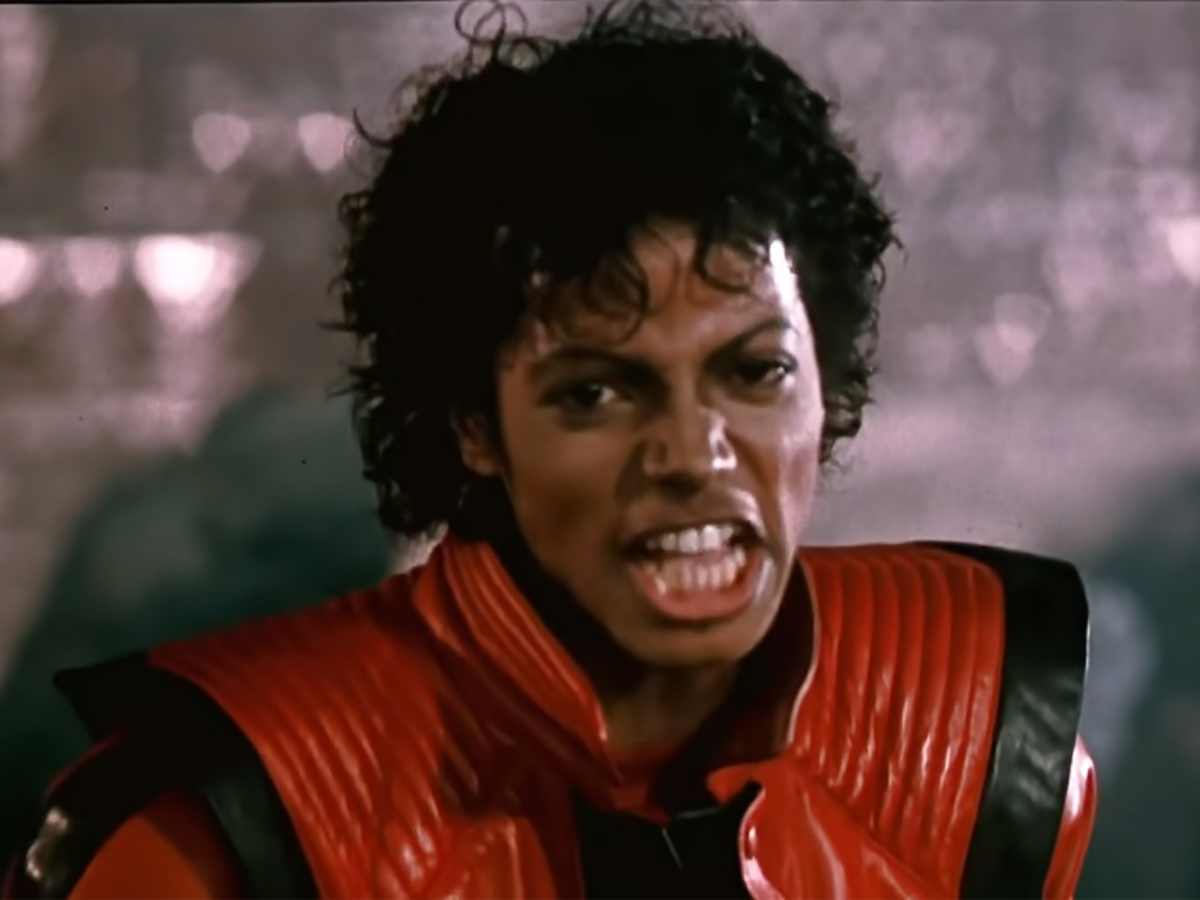 Michael Jackson in uno spezzone di Thriller