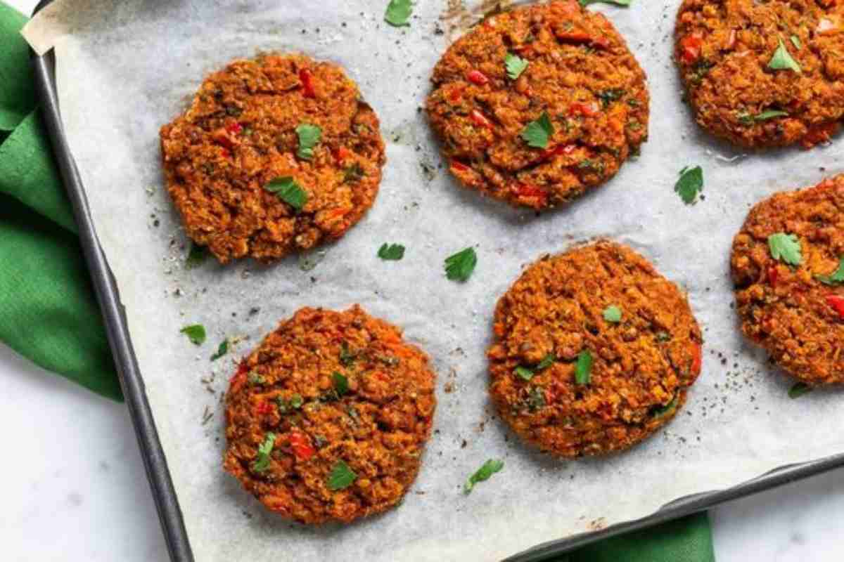 Hamburger di lenticchie ipocalorici