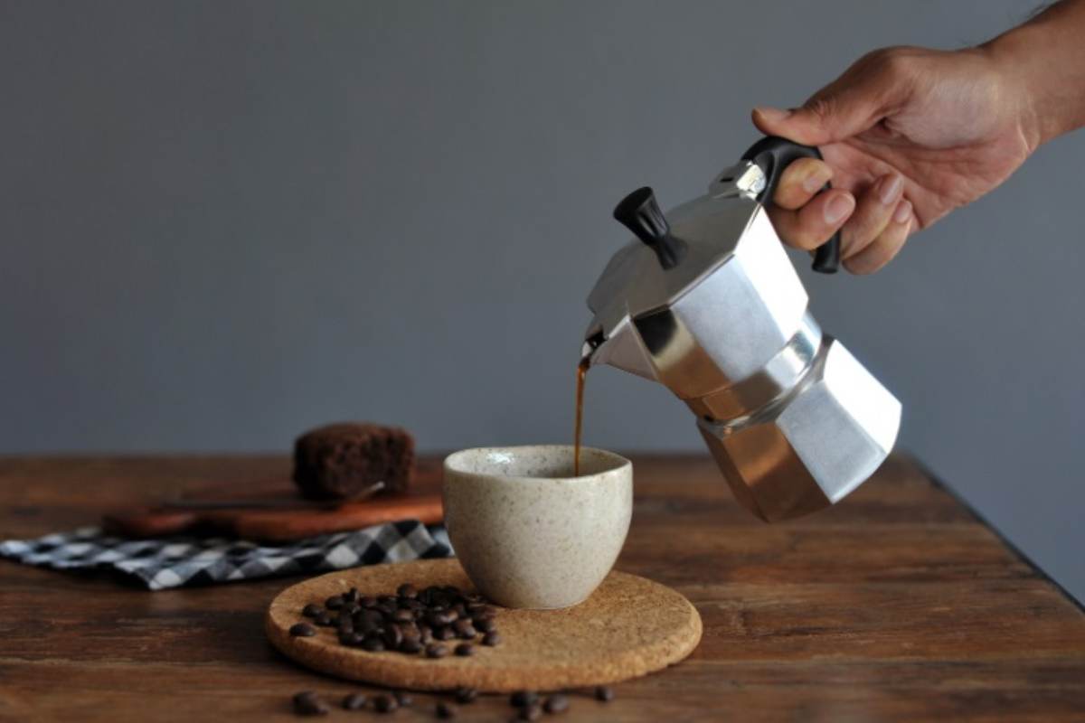 Caffè preparato con la moka