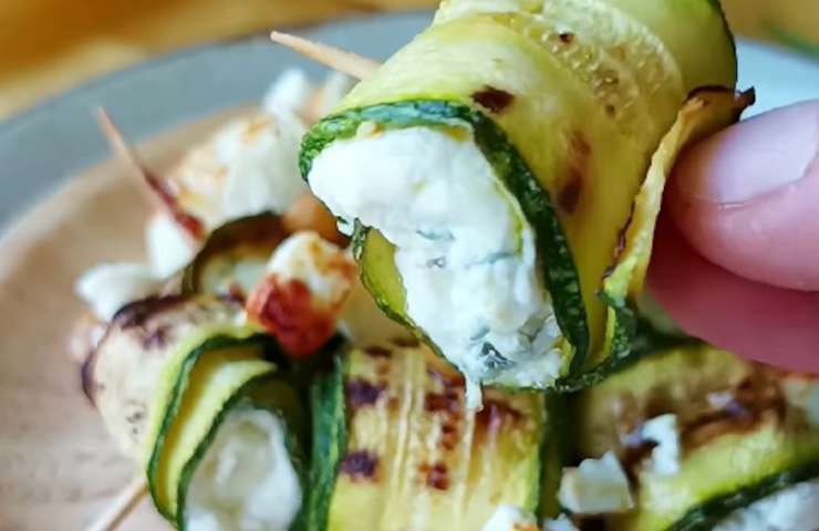 Involtini di zucchine con formaggio