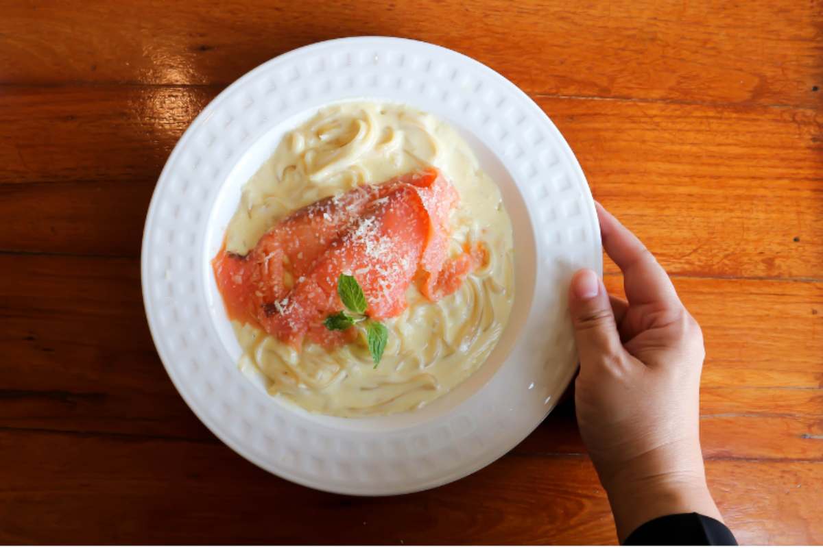 Spaghetti con salmone