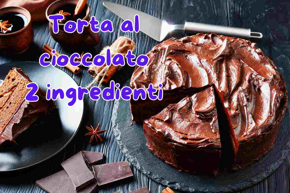 Torta al cioccolato, e non ci crederai mai ma ti bastano solo 2 ingredienti