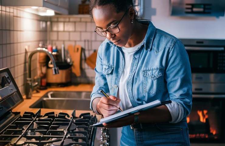 Ragazza pronta a cucinare