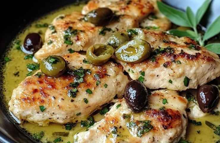 scaloppine gustose con olive e capperi