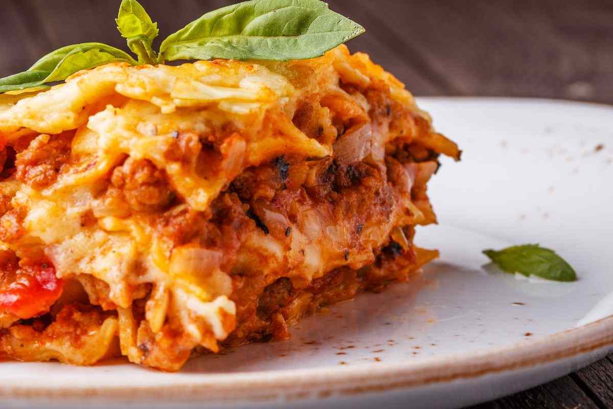 porzione di lasagne